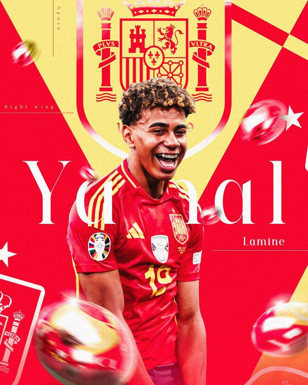 Affiche Lamine Yamal, équipe d'Espagne