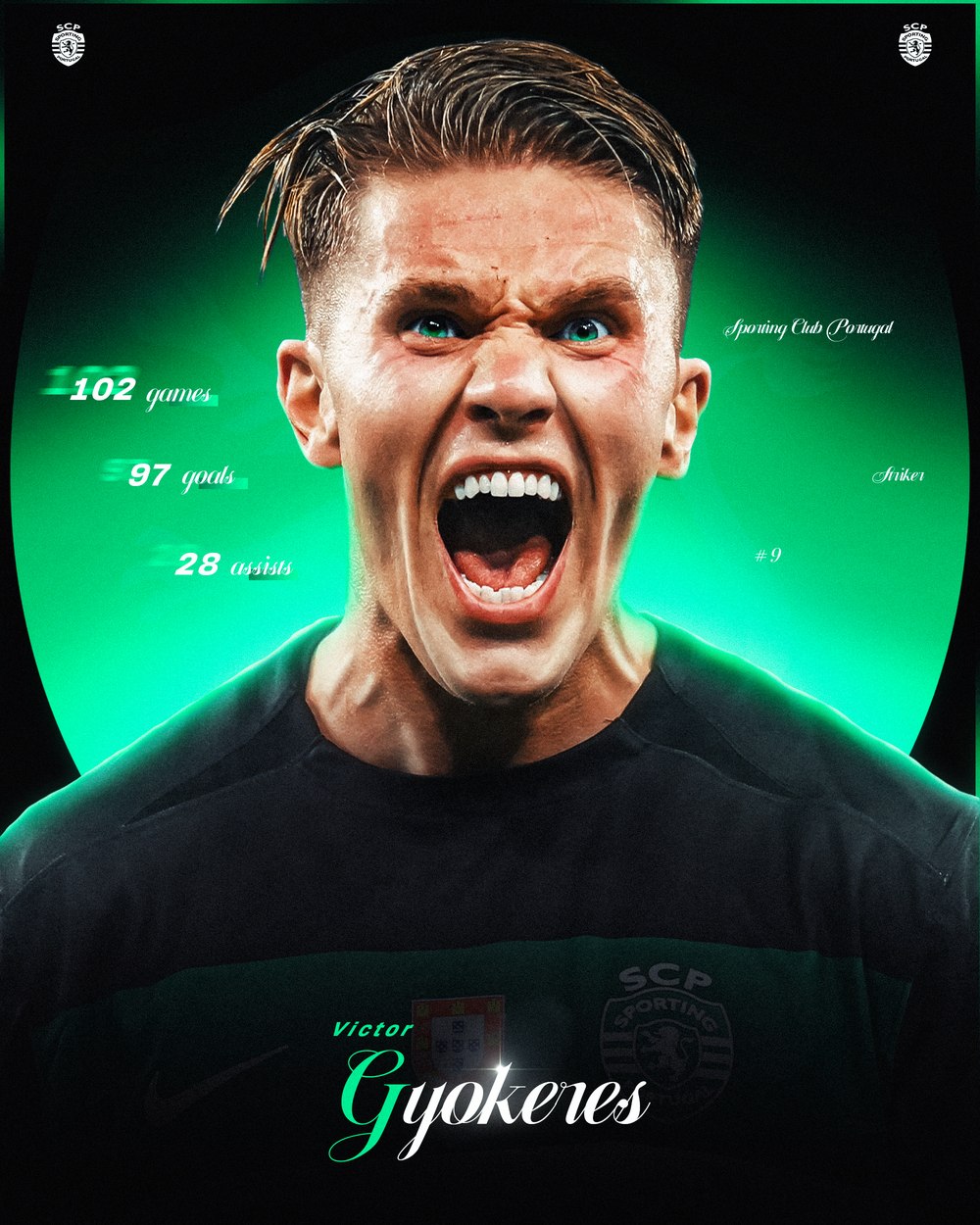 Affiche Victor Gyokeres, Sporting Portugal