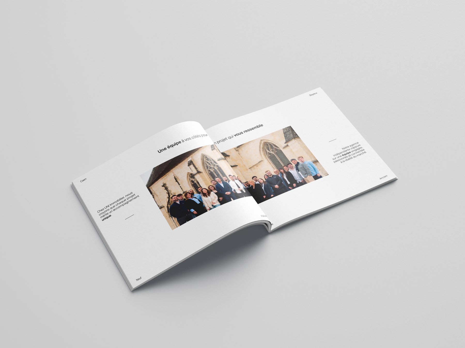 Double page de présentation de l'équipe