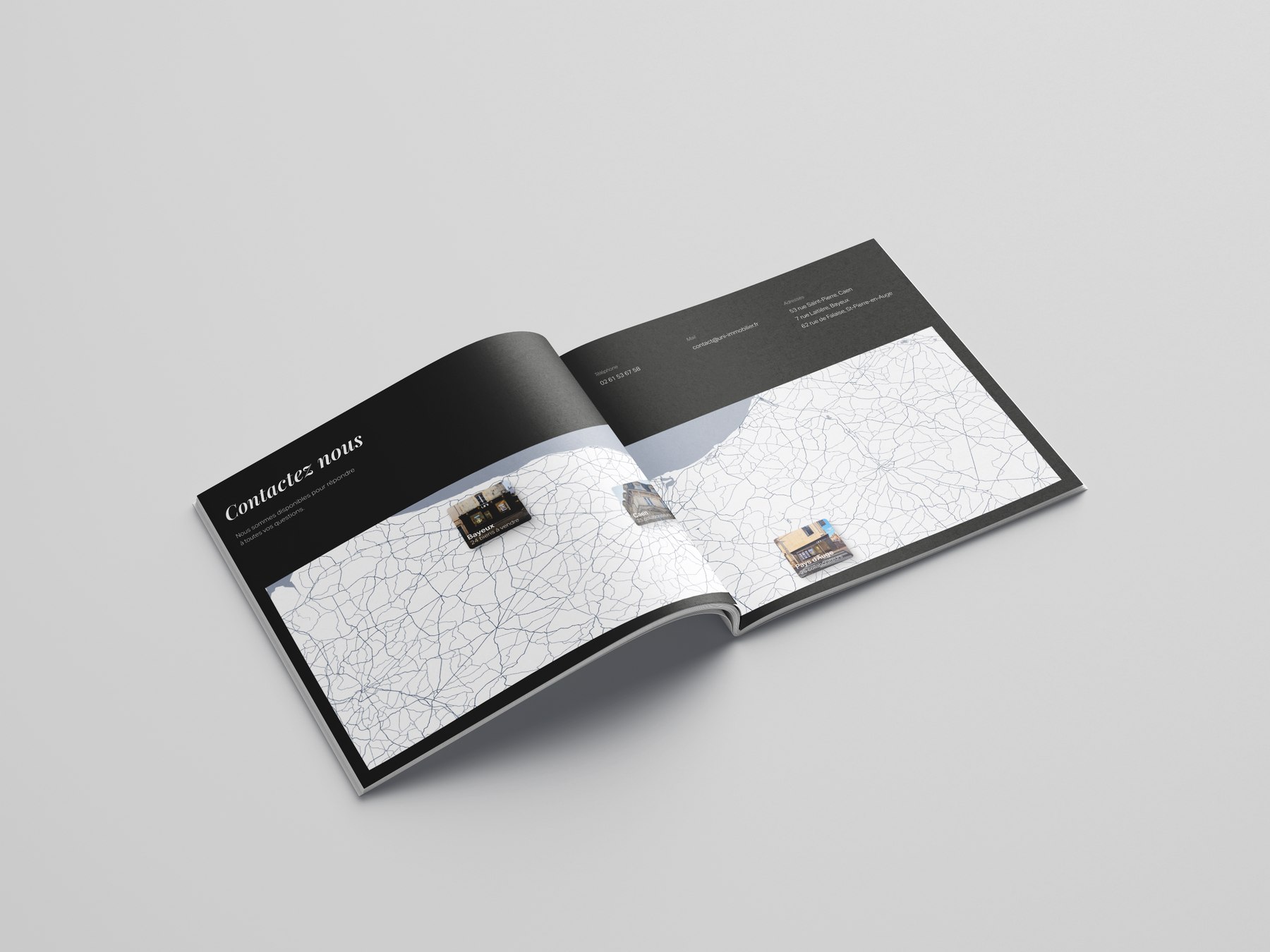 Page de contact et carte des agences