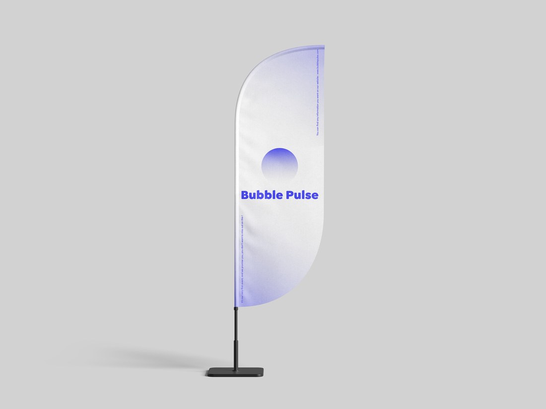Oriflamme Bubble Pulse pour signalétique événementielle