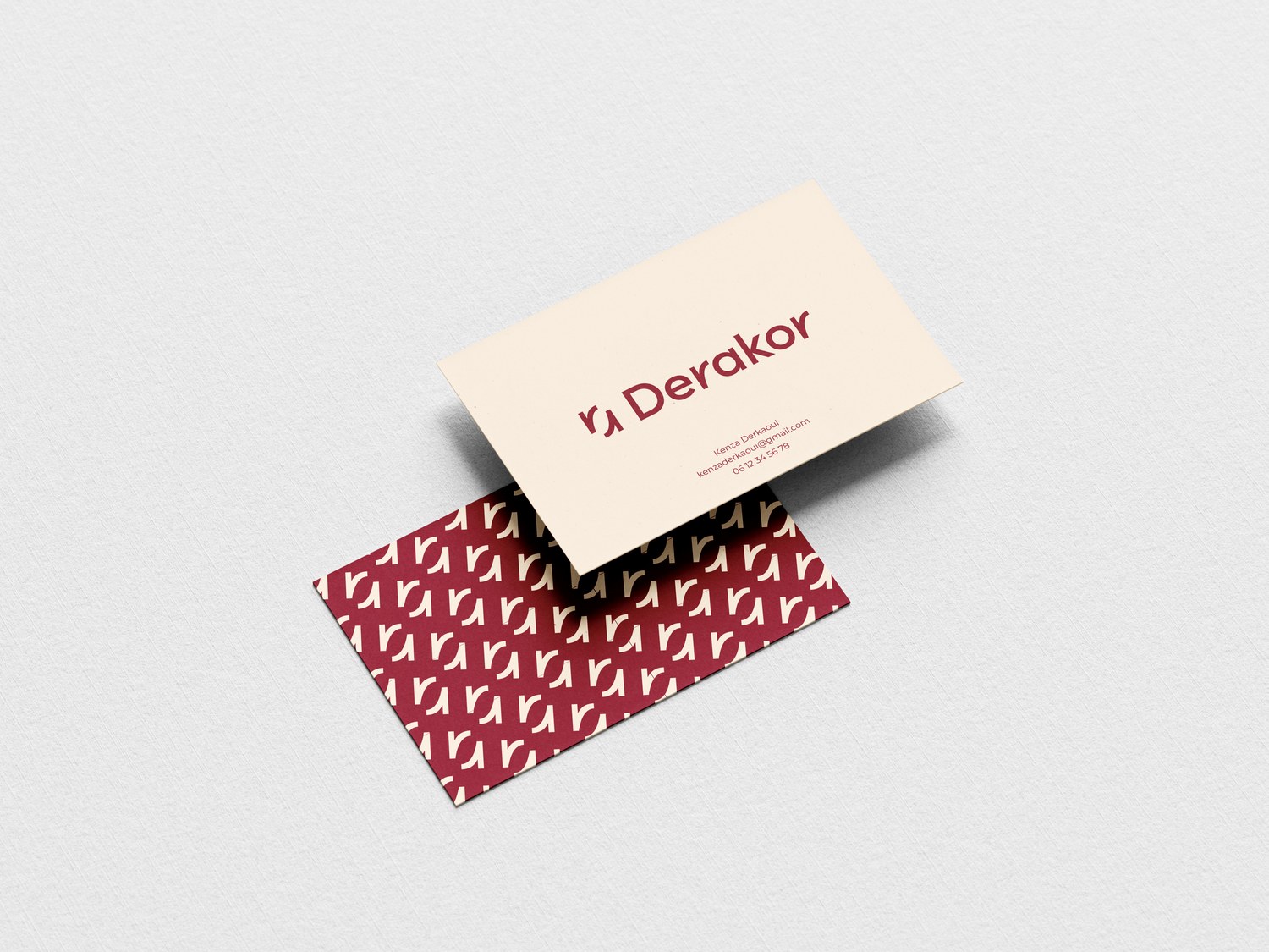 Carte de visite Derakor recto verso